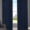 Blue Harmony Blackout Pencil Pleat Curtains -Haven Living Shop 2. harmony blue edit