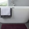 Chenille Bobble Bathmat Aubergine