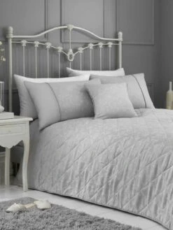 Michaela Jacquard Bedspread Grey