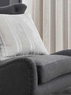 Champagne Velvet Stripe Large Cushion