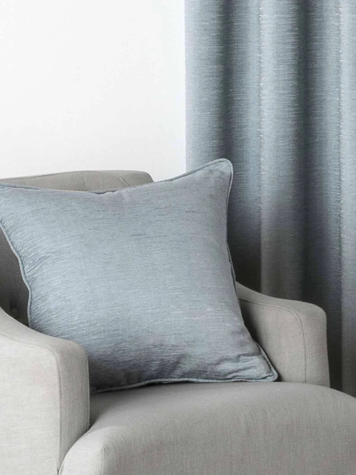 Duck Egg Chenille Large Cushion 3 Duck Egg Chenille Large Cushion