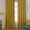 Harmony Blackout Pencil Pleat Curtains Ochre -Haven Living Shop curtains 353