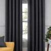 Charcoal Harlow Blackout Eyelet Curtains