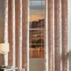 By Caprice Home Claudette - Velvet Foil Print Pair Of Eyelet Curtains Blush -Haven Living Shop curtains 370 1