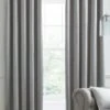 Laurence Llewelyn-Bowen Montrose - Blackout Velvet Pair Of Eyelet Curtains Silver 2 Laurence Llewelyn-Bowen Montrose - Blackout Velvet Pair Of Eyelet Curtains Silver -Haven Living Shop curtains 376 3