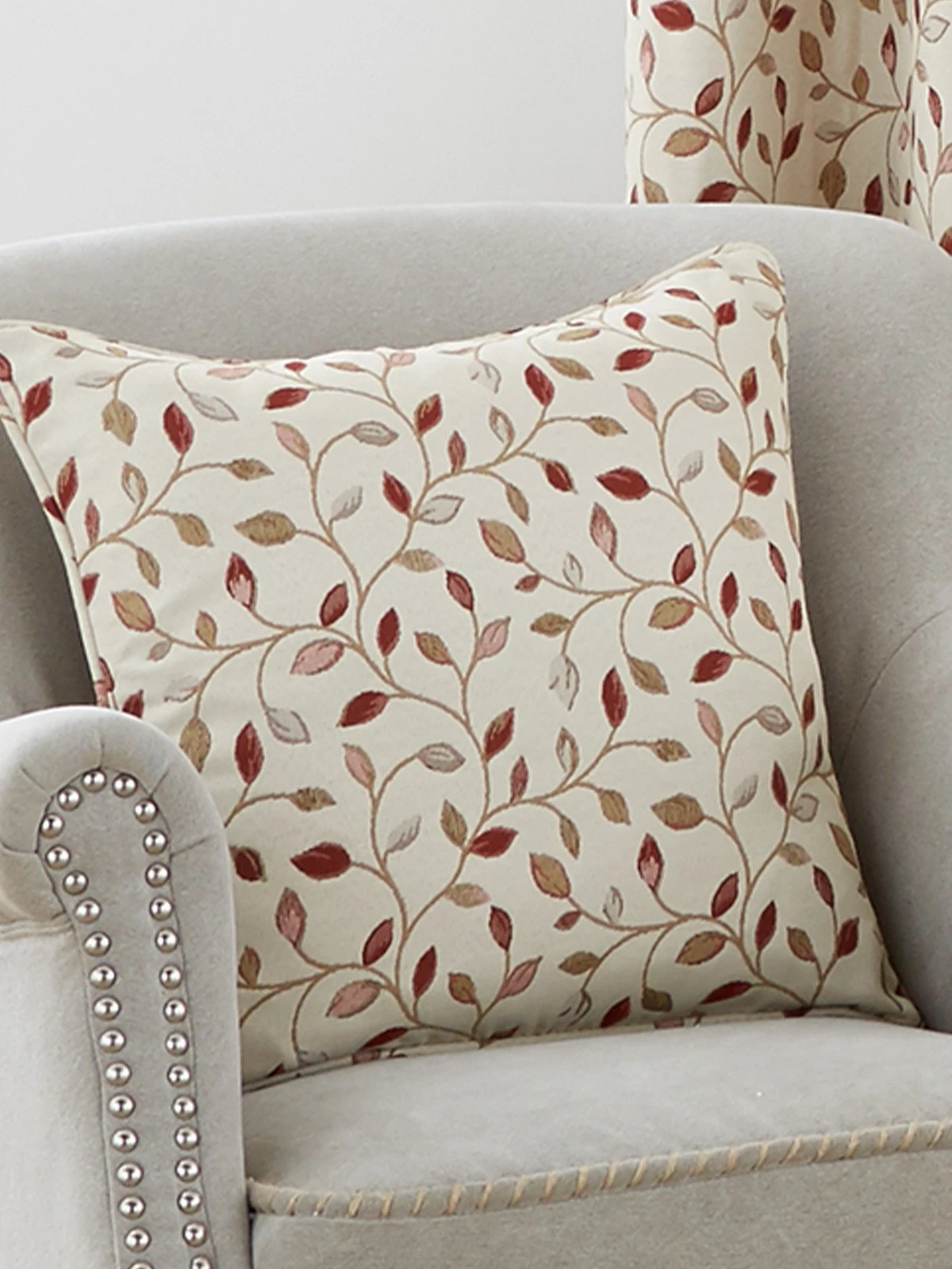 Red Sherbourne Jacquard Cushion 3 Red Sherbourne Jacquard Cushion