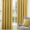 Ochre Harlow Blackout Pencil Pleat Curtains -Haven Living Shop curtains304