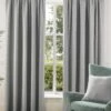 Grey Harlow Blackout Pencil Pleat Curtains