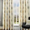 Ochre Skandi Leaf Eyelet Curtains 2 Ochre Skandi Leaf Eyelet Curtains -Haven Living Shop curtains383