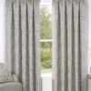Grey Jacquard Pencil Pleat Curtains -Haven Living Shop curtains389 main
