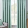 Duck Egg Herringbone Blackout Pencil Pleat Curtains -Haven Living Shop curtains399 main