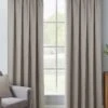 Natural Herringbone Blackout Pencil Pleat Curtains -Haven Living Shop curtains402 main
