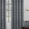 Charcoal Embossed Velvet Eyelet Curtains 1 Charcoal Embossed Velvet Eyelet Curtains -Haven Living Shop curtains405 main
