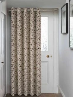 Red Sherbourne Jacquard Eyelet Door Curtain