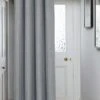 Grey Harlow Eyelet Door Curtain -Haven Living Shop curtains416 main