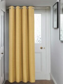 Ochre Harlow Eyelet Door Curtain