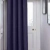 Navy Harlow Eyelet Door Curtain