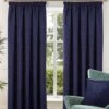 Navy Harlow Blackout Pencil Pleat Curtains