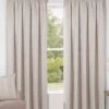 Champagne Velvet Stripe Pencil Pleat Curtains