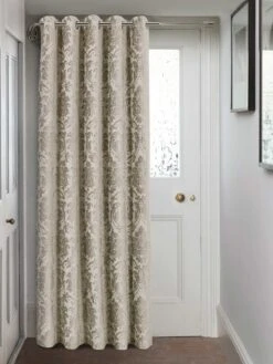 Champagne Valencia Jacquard Eyelet Door Curtain