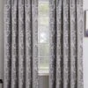 Silver Valencia Jacquard Pencil Pleat Curtains