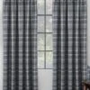 Grey Brushed Check Pencil Pleat Curtains -Haven Living Shop curtains437 main