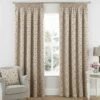 Red Sherbourne Jacquard Pencil Pleat Curtains
