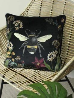 Midnight Garden Bee Cushion