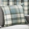 Teal Brushed Check Large Cushion -Haven Living Shop cushion549 main