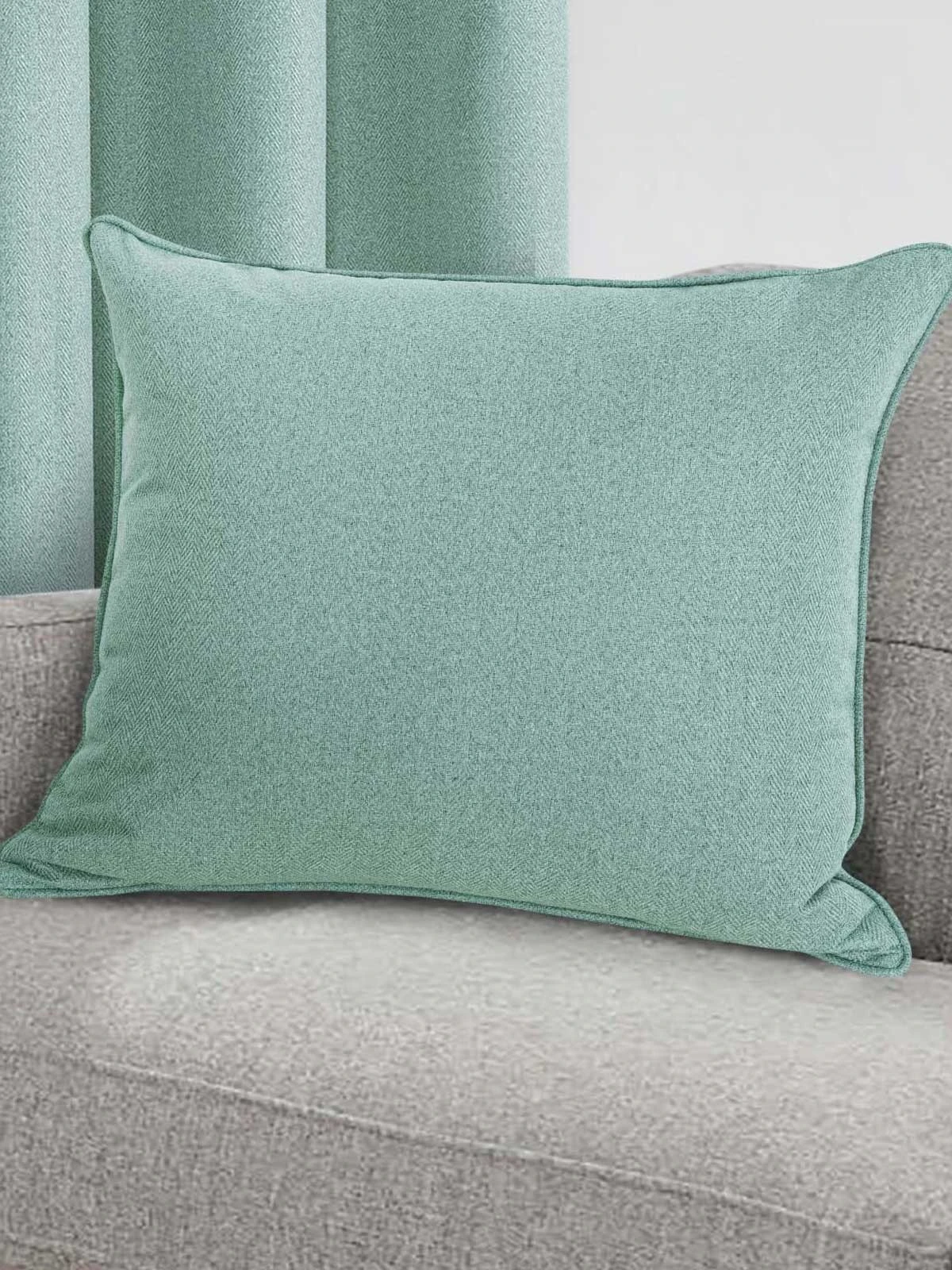 Duck Egg Herringbone Cushion 3 Duck Egg Herringbone Cushion