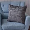 Charcoal Embossed Velvet Large Cushion 2 Charcoal Embossed Velvet Large Cushion -Haven Living Shop cushion556 main