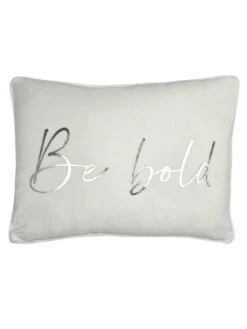 By Caprice Home Be Bold - Velvet Foil Print Filled Cushion Ivory