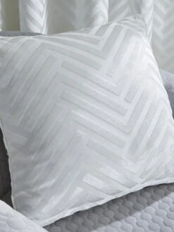 By Caprice Home Faye - Velvet Herringbone Filled Cushion Ivory