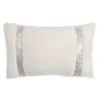 By Caprice Home Ingrid - Faux Fur Sequin Filled Cushion Ivory