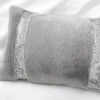 By Caprice Home Ingrid - Faux Fur Sequin Filled Cushion Silver