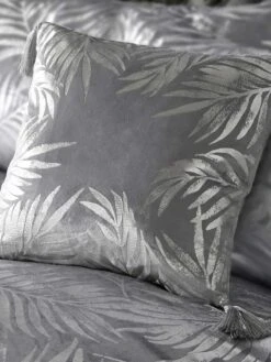 Laurence Llewelyn-Bowen First Dates - Foil Print Velvet Filled Cushion Silver