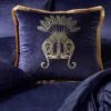 Laurence Llewelyn-Bowen Funky Monkey - Foil Print Velvet Filled Cushion Navy -Haven Living Shop cushions 273 1