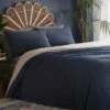 Appletree Tate - Velvet Duvet Cover Set Ink Blue
