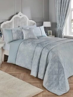 Imelda Jacquard Duvet Set Duck Egg