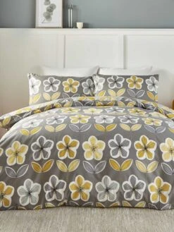 THEA OCHRE FLORAL DUVET SET
