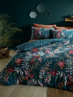 Tropical Floral Birds Duvet Set