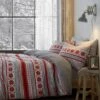 Catherine Lansfield Bedding So Soft Velvet Touch Red Fair Isle Duvet Cover Set 1 Catherine Lansfield Bedding So Soft Velvet Touch Red Fair Isle Duvet Cover Set -Haven Living Shop duvet set 160 main