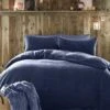 Navy Teddy Fleece Duvet Set