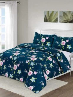 Soft Touch Floral Bird Duvet Set