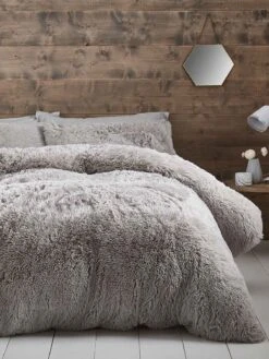 Cuddly Silver Duvet Set