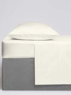 Brushed Cotton Flat Sheet Cream