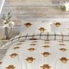 HIGHLAND COW DUVET SET -Haven Living Shop highland cow duvet ochre 1
