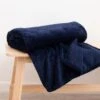 Navy Herringbone Fleece Throw 1 Navy Herringbone Fleece Throw -Haven Living Shop throws 169